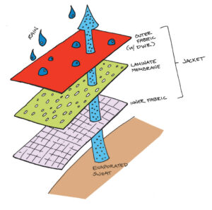 gore-tex jacket technology diagram